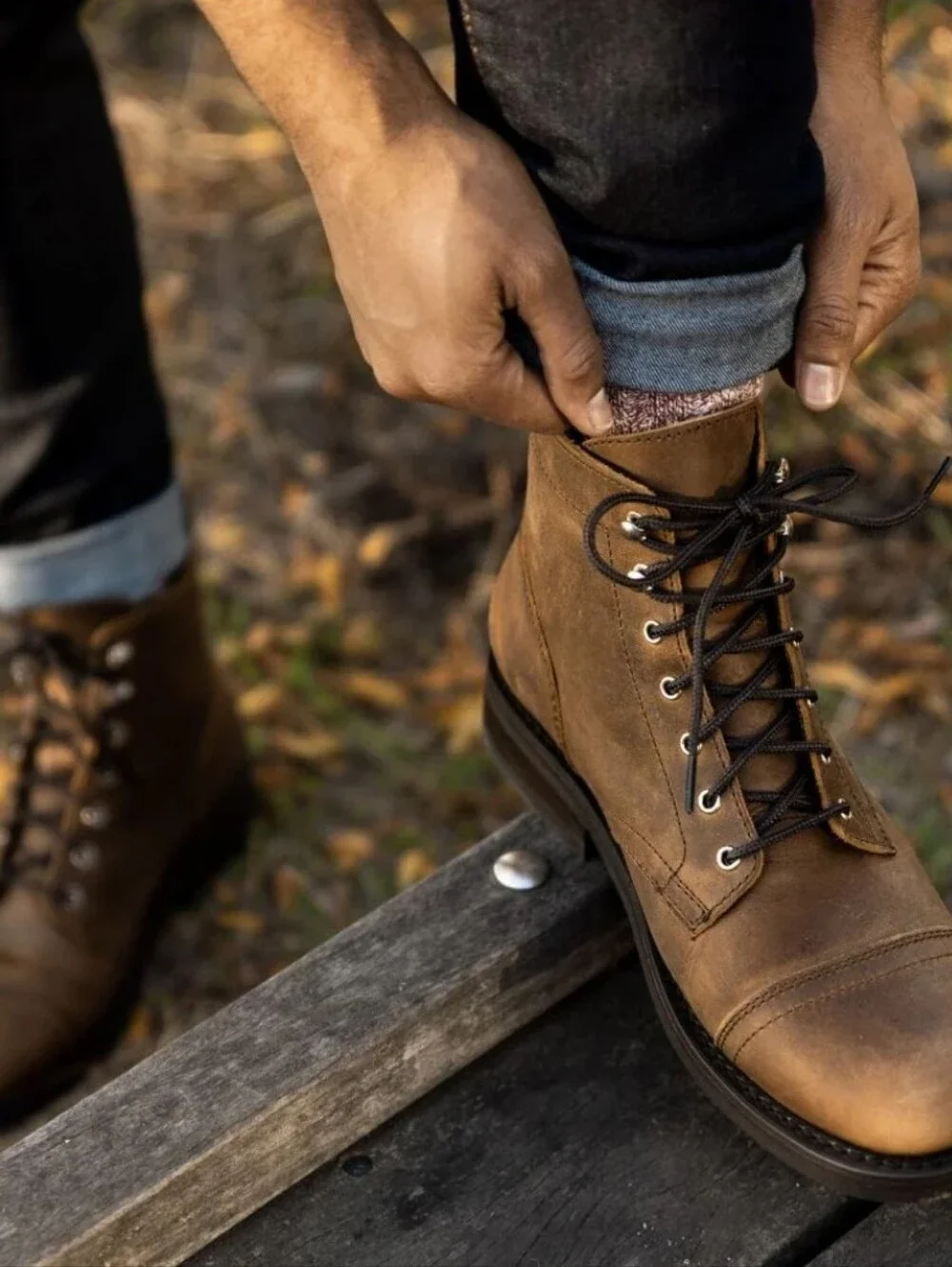 Thursday Boot Co. Captain Lace-Up Burnt Copper Genuine Leather Boots